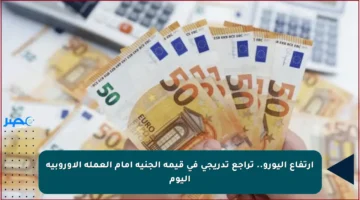 ارتفاع اليورو.. تراجع تدريجي في قيمة الجنيه أمام العملة الأوروبية اليوم